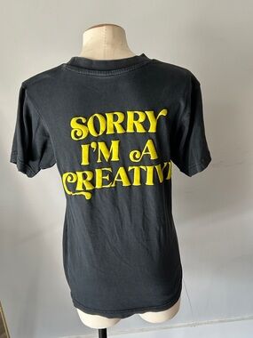 “Sorry I’m a Creative” Graphic TShirt - Grey with Yellow Print